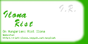 ilona rist business card